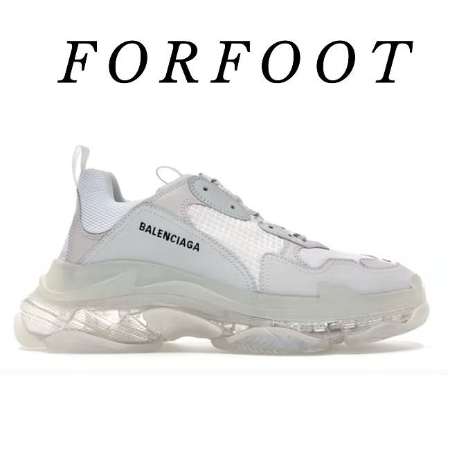 Balenciaga Triple S Clear Sole White 541624 W09E1 9000 - 1