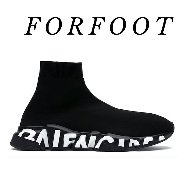 Balenciaga Speed Graffiti Trainers Black 605972W05GE1006 - 1