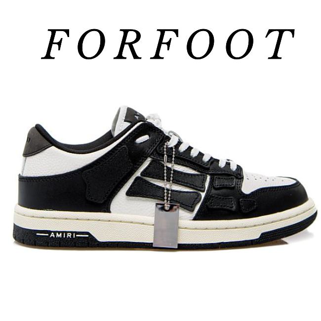 AMIRI Skel Top Low Black White - 1