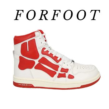 AMIRI Skel Panelled High Top White Red MFS002-124