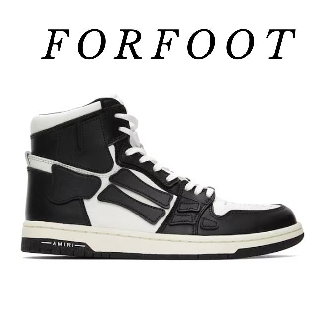 AMIRI Skel Top Hi Black Black White PS22MFS002004 - 1