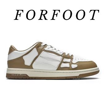 AMIRI Skel Top Low White Brown White SS22MFS003-126 
