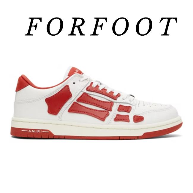 AMIRI Skel Top Low White Red - 1
