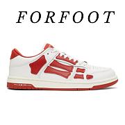AMIRI Skel Top Low White Red - 1