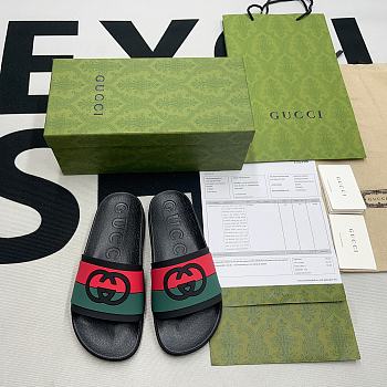 Men's Interlocking G slide sandal 655265 JFA00 8815