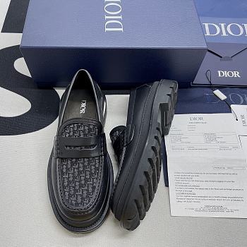 	 Dior Oblique Black Loafers 3LO103ZCD-H961