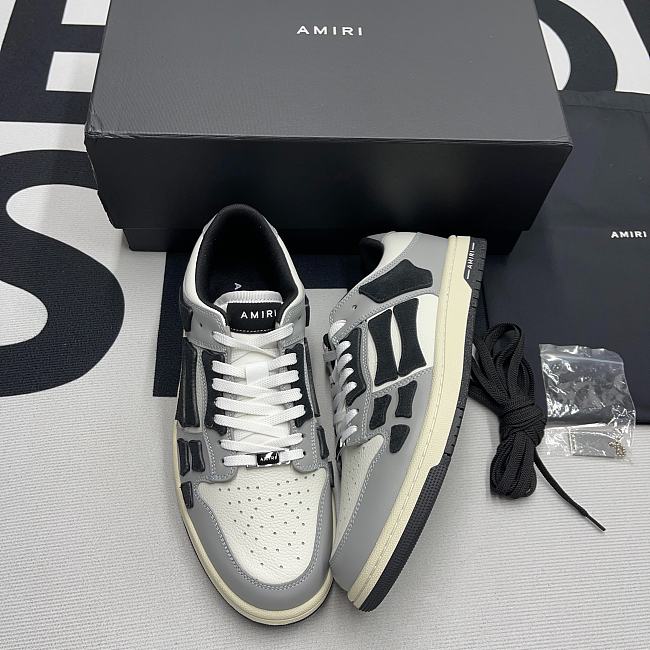 Amiri Skel Low Top Sneakers Black Grey - 1