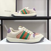 Gucci Screener Lace-Up Sneakers Pink Purple - 2