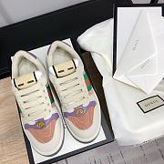 Gucci Screener Lace-Up Sneakers Pink Purple - 5