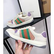 Gucci Screener Lace-Up Sneakers Pink Purple - 6