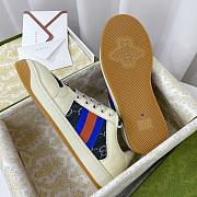 Gucci Screener Low-Top Sneakers Blue Stripe - 1