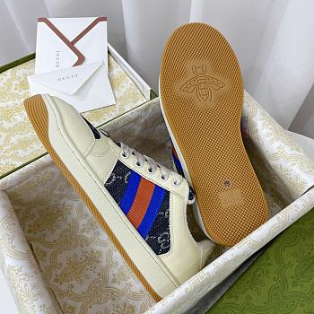 Gucci Screener Low-Top Sneakers Blue Stripe