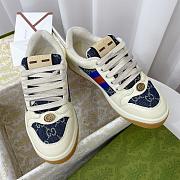Gucci Screener Low-Top Sneakers Blue Stripe - 4