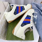 Gucci Screener Low-Top Sneakers Blue Stripe - 6