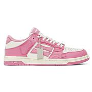 Amiri White and Pink Skel Low Top Sneakers - 4