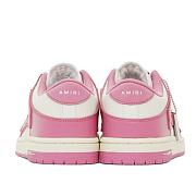Amiri White and Pink Skel Low Top Sneakers - 3