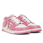 Amiri White and Pink Skel Low Top Sneakers - 2
