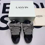	 Lanvin Leather Curb Black Sparkle - 6