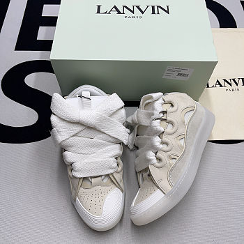 Lanvin Leather Curb White Beige