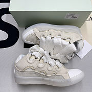Lanvin Leather Curb White Beige - 4