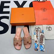 Hermès Oran rhinestone sandals Pink - 2