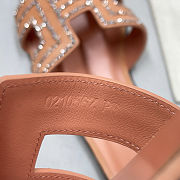 Hermès Oran rhinestone sandals Pink - 4