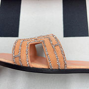 Hermès Oran rhinestone sandals Pink - 3