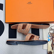 Hermès Oran rhinestone sandals Pink - 6