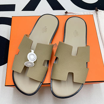 Hermes Leather Sandal Beige