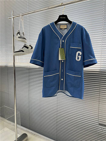 DENIM SHIRT WITH G PATCH