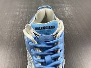 	 Balenciaga Lace Up Runner Sneaker Blue 677403 W3RB2 9744 - 2