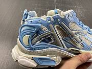 	 Balenciaga Lace Up Runner Sneaker Blue 677403 W3RB2 9744 - 4