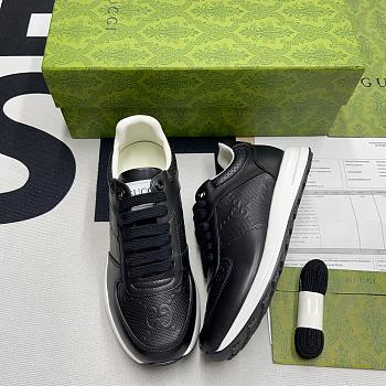 Gucci Black Leather Rhyton Sneaker