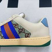 GUCCI WOMEN'S SCREENER SNEAKER Brown and blue GG canvas with crystals - 3