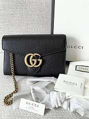 GUCCI Black Marmont Chain Sling WOC Bag - 1