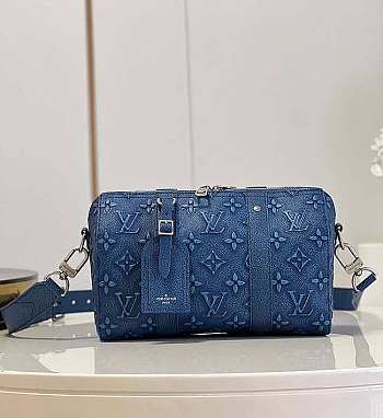 LV Soft Trunk Wallet Blue -22.5x14x5CM