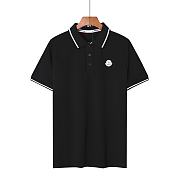 Moncler logo-patch polo shirt/Black - 1