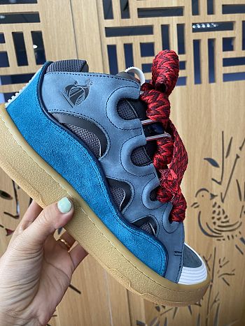 Lanvin Leather Curb Navy 