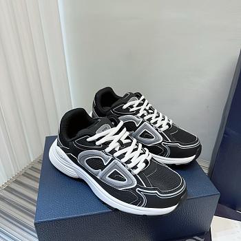 Dior shoes B30 Black Black White Mesh And Technical Fabric 