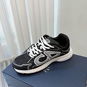 Dior shoes B30 Black Black White Mesh And Technical Fabric  - 6