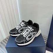 Dior shoes B30 Black Black White Mesh And Technical Fabric  - 2