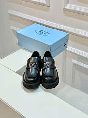 Prada Chocolate brushed leather loafers Black - 6