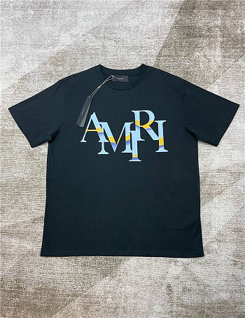 Amiri rainbow black T shirt