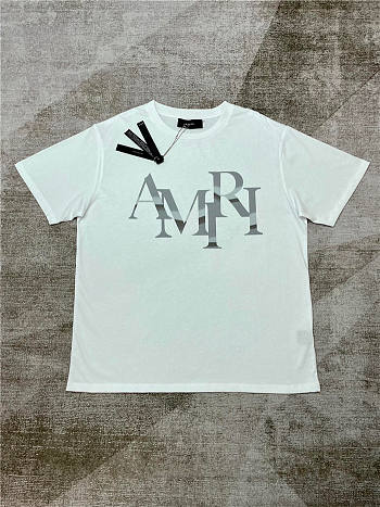  Amiri rainbow white T shirt