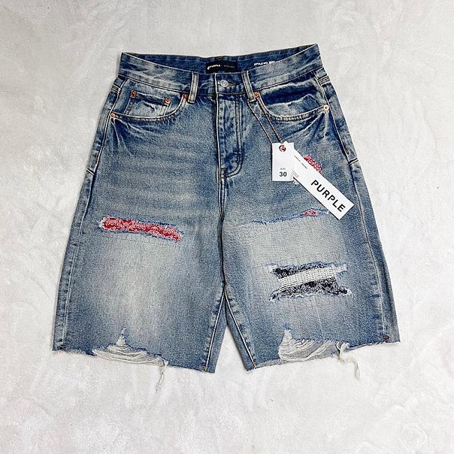 Purple Brand Paisley Shorts  - 1