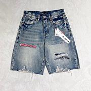 Purple Brand Paisley Shorts  - 1