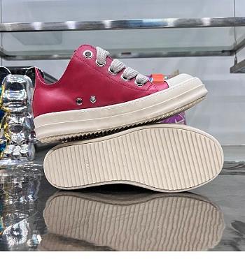Rick Owen low lace up red 