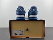  LV TRAINER SNEAKER WHITE BLUE - 5