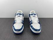  LV TRAINER SNEAKER WHITE BLUE - 2
