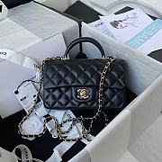 Chanel classic flap bag lams skin black - 20x12x6cm - 3